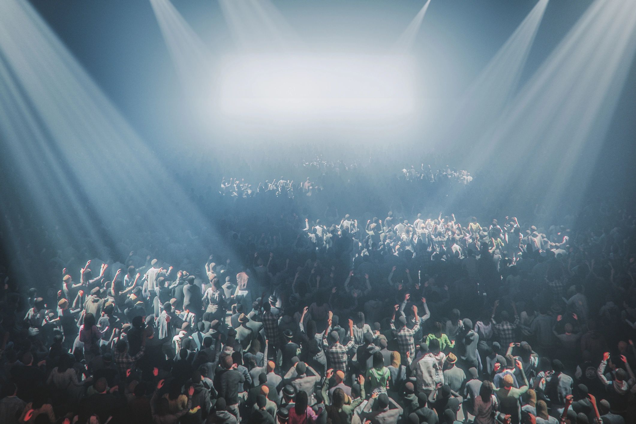 modern concert crowd
